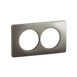 LEGRAND Céliane Plaque double acier satiné E57 - CP1806