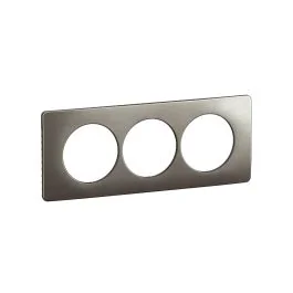 LEGRAND Céliane Plaque triple acier satiné E57 - CP1807