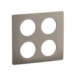 LEGRAND Céliane Plaque 2 x 2 postes acier satiné - CP1809