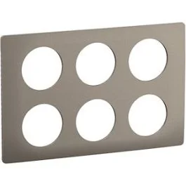 LEGRAND Céliane Plaque 2 x 3 postes acier satiné - CP1810