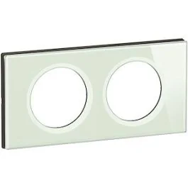 LEGRAND Céliane Plaque double verre opale blanc - CP2002