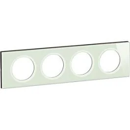 LEGRAND Céliane Plaque quadruple verre opale blanc - CP2004