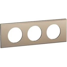 LEGRAND Céliane Plaque triple nickel satiné - CP2103