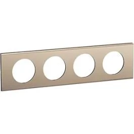 LEGRAND Céliane Plaque quadruple nickel satiné - CP2104