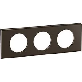 LEGRAND Céliane Plaque triple nickel sombre satiné - CP2203