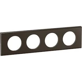 LEGRAND Céliane Plaque quadruple nickel sombre satiné - CP2204