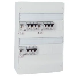 Tableau électrique pré-équipé 2 rangées 3ID 40A 9 disjoncteurs assemblé par 123elec avec composants LEGRAND