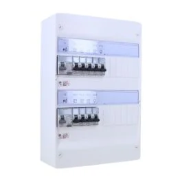 Tableau électrique pré-équipé 2 rangées 1ID 40A 1ID 63A 9 disjoncteurs assemblé par 123elec avec composants LEGRAND