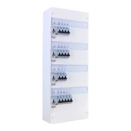 Tableau électrique pré-équipé 4 rangées 2ID 40A 2ID 63A 16 disjoncteurs assemblé par 123elec avec composants LEGRAND