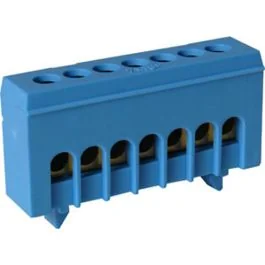 Bornier de raccordement bleu, bornier Neutre