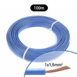 Fil électrique souple H07VK 1.5² bleu MIGUELEZ - Couronne de 100m