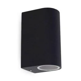 MIIDEX Applique extérieure ALTESSE bidirectionnelle arrondie IP44 230V GU10 anthracite - 70032