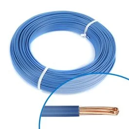 Fil électrique rigide H07VR 6² bleu - Couronne de 100m