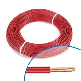 Fil électrique rigide H07VR 6² rouge NEXANS - Couronne de 100m