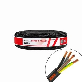 Câble électrique souple H07RNF 4G1.5² N/M/G/VJ NEXANS Titanex - Couronne de 100m