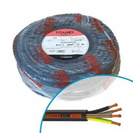 Câble électrique souple H07RNF 4G2.5² N/M/G/VJ NEXANS Titanex - Couronne de 50m