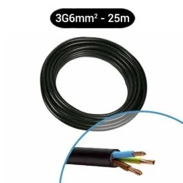 Câble électrique R2V 3G6² B/M/VJ NEXANS - Couronne de 25m