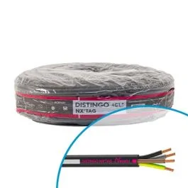 Câble électrique R2V 4G1.5² N/M/G/VJ NEXANS Distingo Nx'tag - Couronne de 100m