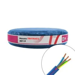 Câble électrique FR-N1X6G3 4G1.5² N/M/B/VJ NEXANS - Couronne de 100m