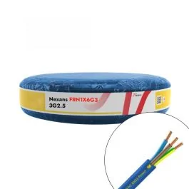 Câble électrique FR-N1X6G3 4G2.5² N/M/B/VJ NEXANS - Couronne de 100m