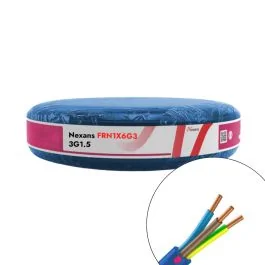 Câble électrique FR-N1X6G3 3G1.5² B/M/VJ NEXANS - Couronne de 100m