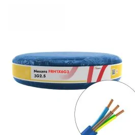 Câble électrique FR-N1X6G3 3G2.5² B/M/VJ NEXANS - Couronne de 100m