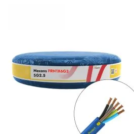 Câble électrique FR-N1X6G3 5G2.5² N/M/G/B/VJ NEXANS - Couronne de 100m