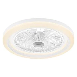 OSRAM Solano Ventilateur de plafond compact réversible et lumineux 43W 3CCT 3000lm dimmable blanc