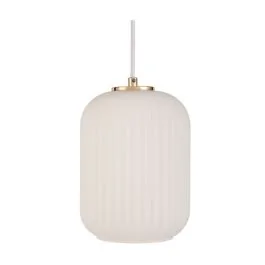 PAULMANN Suspension verre E27 NOBLE PURITY 230V 20W longueur 15cm blanc doré - 48187