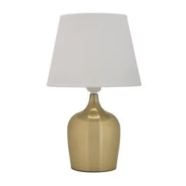 PAULEEN Lampe à poser E27 GOLDEN GLAMOUR 230V hauteur 35cm doré blanc - 48205
