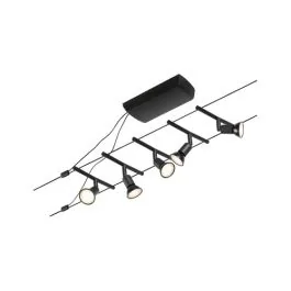 PAULMANN Kit de 5 Spots sur cables CORDUO SALT GU5.3 5m noir - 94446