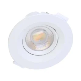Spot LED encastrable orientable 230V 7W 650lm 3CCT 90mm blanc