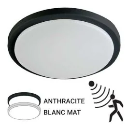 ARLUX Hublot extérieur LED à détection Meribel 230V 18W 1600LM 4000K 250mm blanc/anthracite - 730025