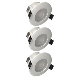 ARLUX Lot de 3 spots LED remplaçables encastrables 80mm 230V 3x5W 400lm 2700K blanc - 731508