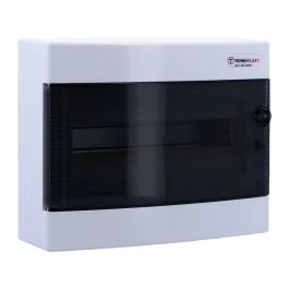 Coffret électrique nu 1 rangée 12 modules avec porte