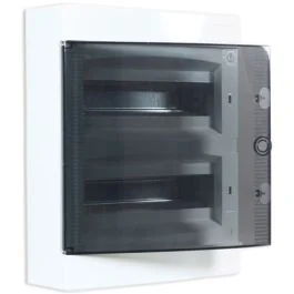 Coffret électrique nu 2 rangées 24 modules avec porte