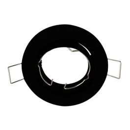 Support de spot encastré orientable rond 80mm noir