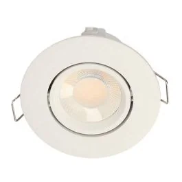 ARLUX Spot LED BBC encastrable et orientable 230V 5W 600lm CCT 90mm blanc - 950111