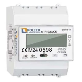 POLIER Compteur d'énergie 100A tétrapolaire certifié MID Modbus et sortie impulsion - MTR100LMOD