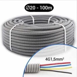 Gaine électrique ICTA préfilée 4G1.5 R/B/VJ/N D20 PROFIFLEX - Couronne de 100m