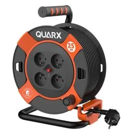 QUARX Enrouleur électrique de bricolage 25m H05VV-F 3G1,5 - 6633F