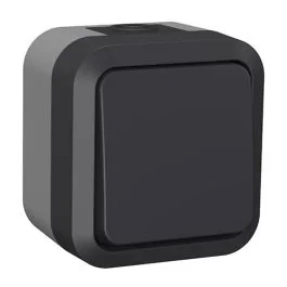 QUARX Aquapro Bouton Poussoir étanche complet gris IP55 - 9683F