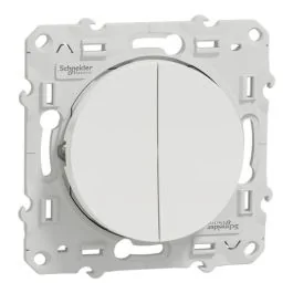 SCHNEIDER Odace Interrupteur double va et vient à voyant lumineux - S520273