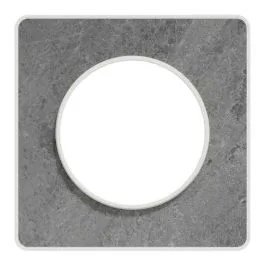 SCHNEIDER Odace Touch Plaque simple pierre galet avec liseré blanc - S520802U