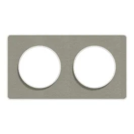 SCHNEIDER Odace Touch Plaque double Kvadrat perle avec liseré blanc - S520804KG