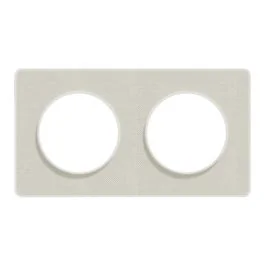 SCHNEIDER Odace Touch Plaque double Kvadrat craie avec liseré blanc - S520804KW