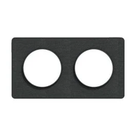 SCHNEIDER Odace Touch Plaque double Kvadrat ombre avec liseré anthracite - S540804KB