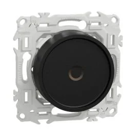 SCHNEIDER Wiser Odace Variateur rotatif connecté led 2 fils Zigbee noir onyx - S940513