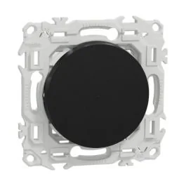 SCHNEIDER Wiser Odace Bouton poussoir connecté 3 fils 10A Zigbee noir onyx - S940530