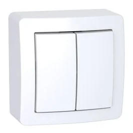 SCHNEIDER Alréa Interrupteur double va et vient saillie blanc - ALB62056P